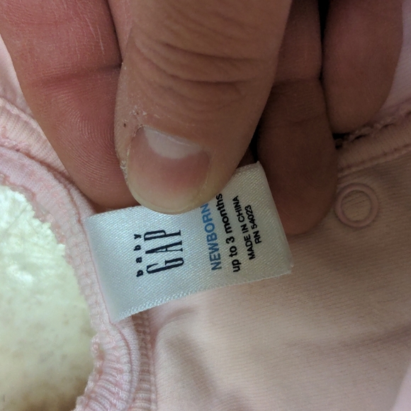Baby Gap Newborn 3 Month Pink Sleep Pajama with Matching Over Coat - Picture 5 of 5